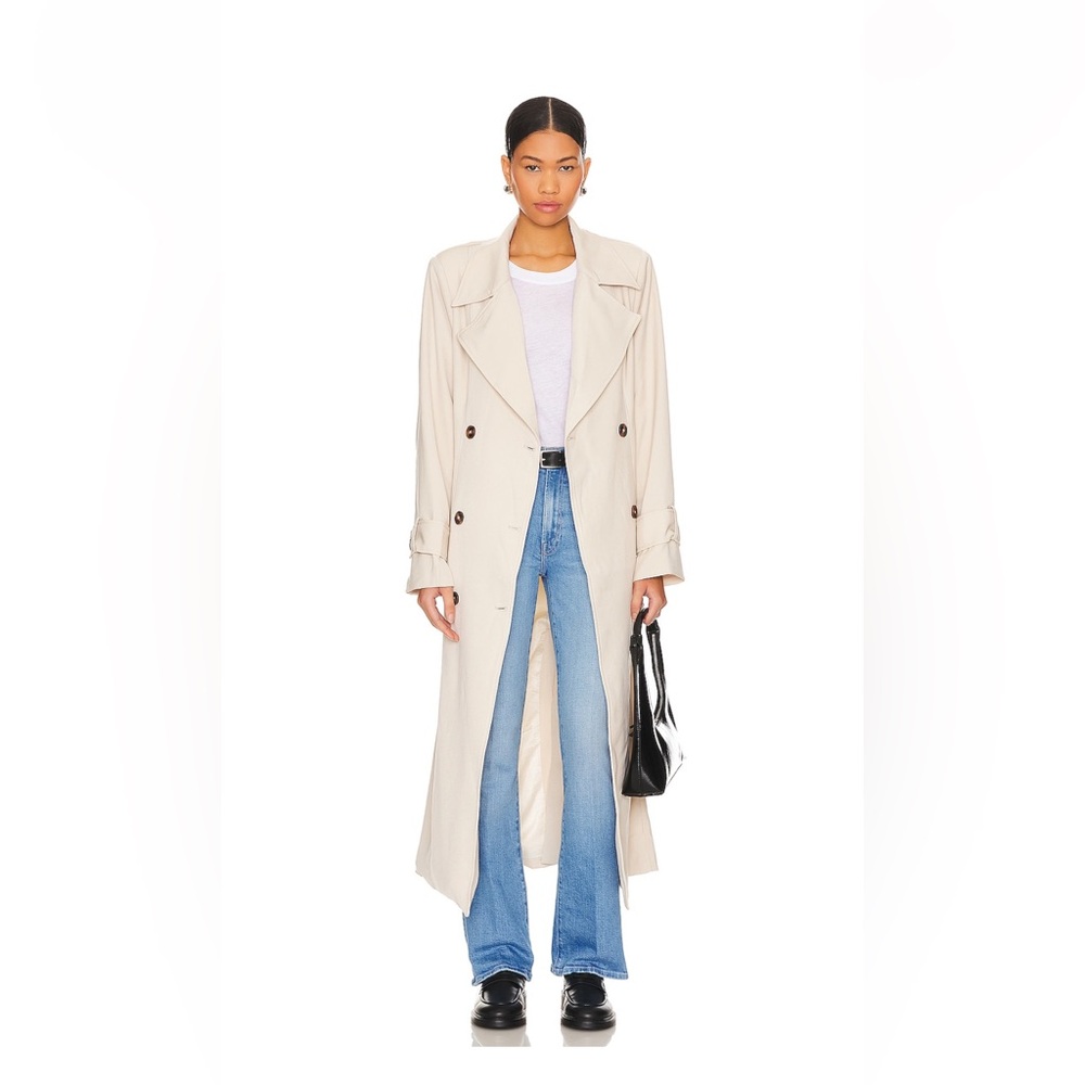SNDYS Myka Trench Coat in Bone